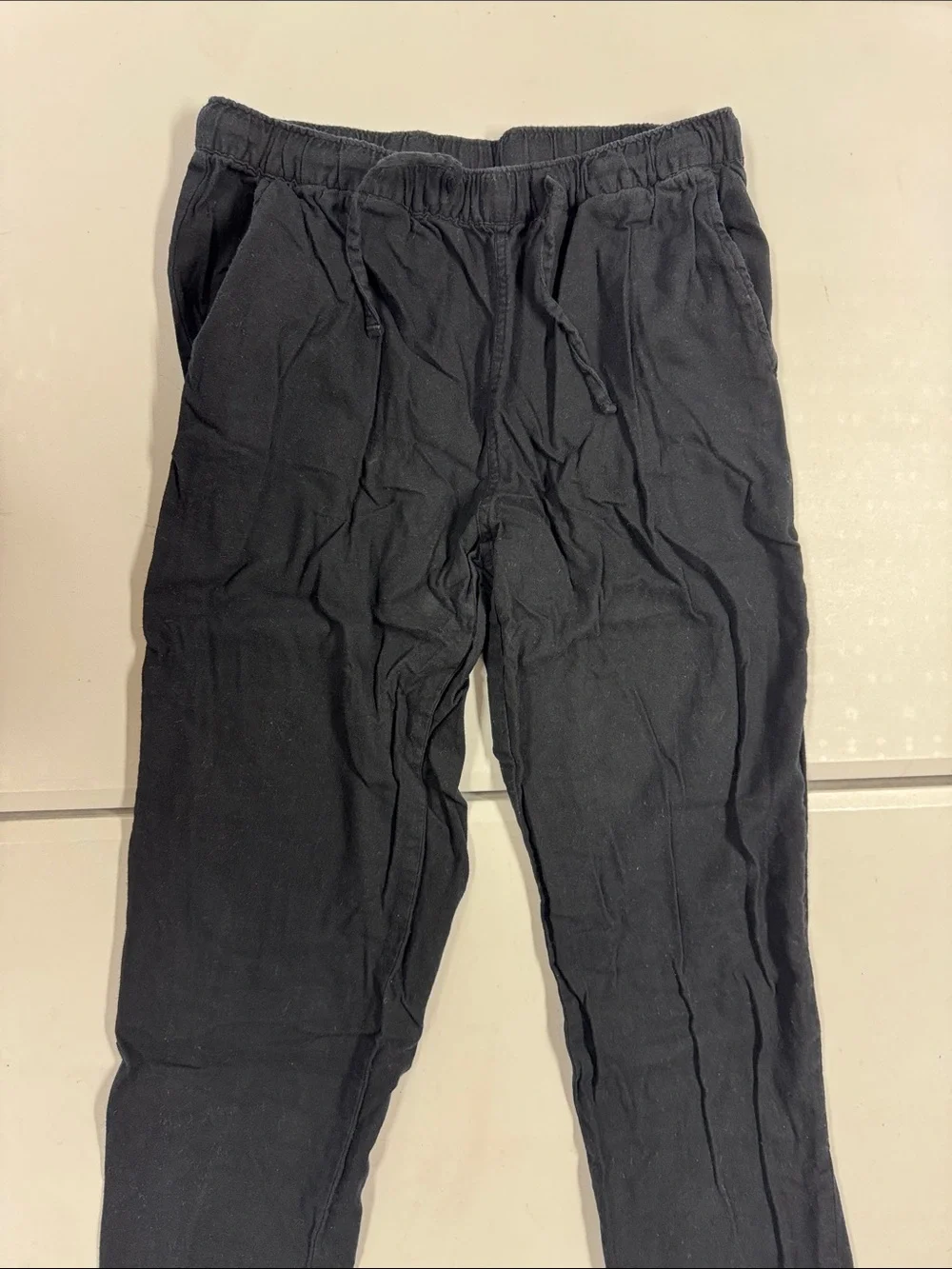 Banana Republic Black Elastic-Waist Joggers